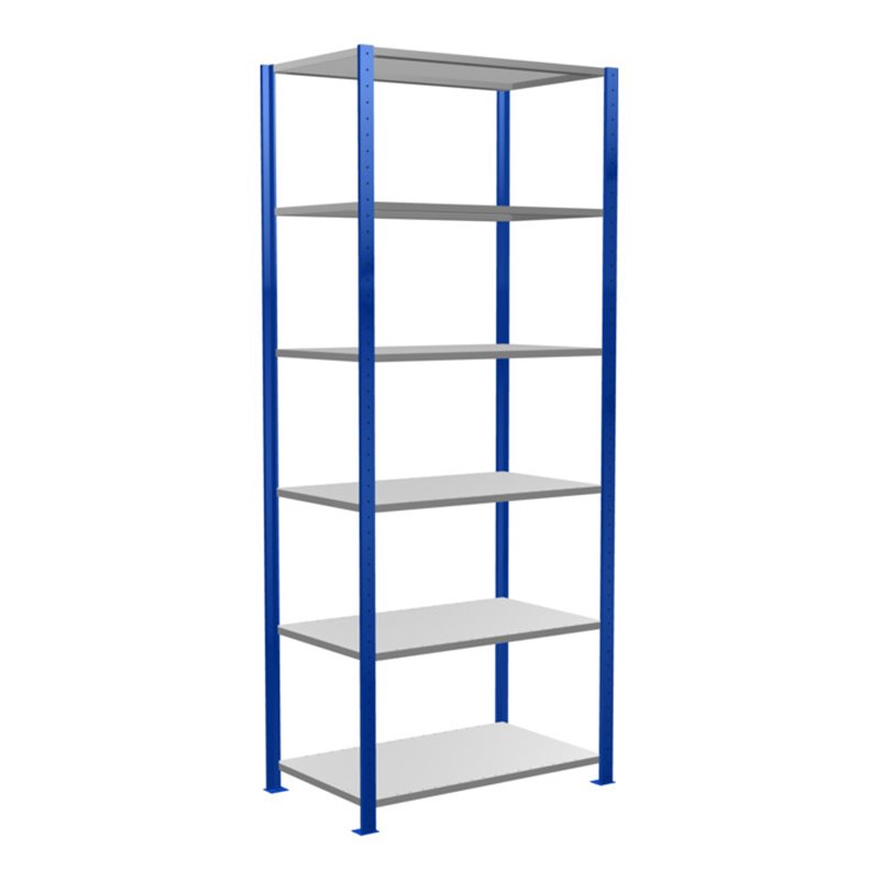 Schulte Grundregal Steckregal MULTIplus85 2500 x 1000 x 600 mm 6 Fachböden Kreuzstrebe RAL 5010 enzianblau