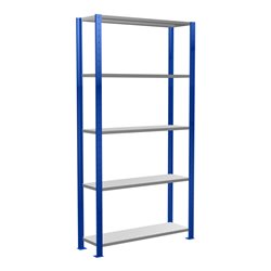 Schulte Grundregal Steckregal MULTIplus85 2000 x 1000 x 300 mm 5 Fachböden Kreuzstrebe RAL 5010 enzianblau