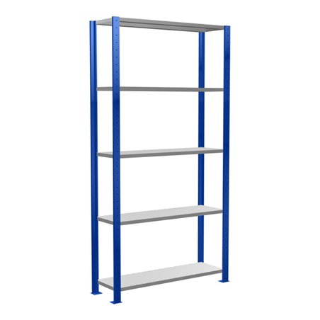 Schulte Grundregal Steckregal MULTIplus85 2000 x 1000 x 300 mm 5 Fachböden Kreuzstrebe RAL 5010 enzianblau