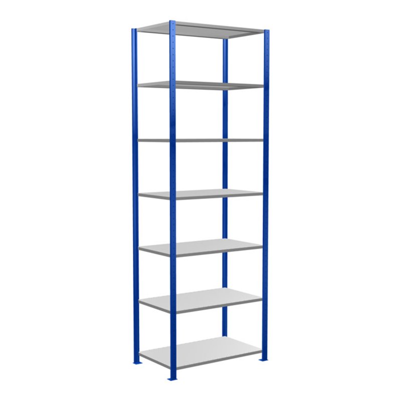 Schulte Grundregal Steckregal MULTIplus85 3000 x 1000 x 600 mm 7 Fachböden Kreuzstrebe RAL 5010 enzianblau