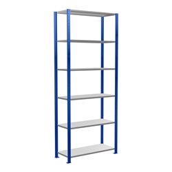 Schulte Grundregal Steckregal MULTIplus85 2500 x 1000 x 400 mm 6 Fachböden Kreuzstrebe RAL 5010 enzianblau