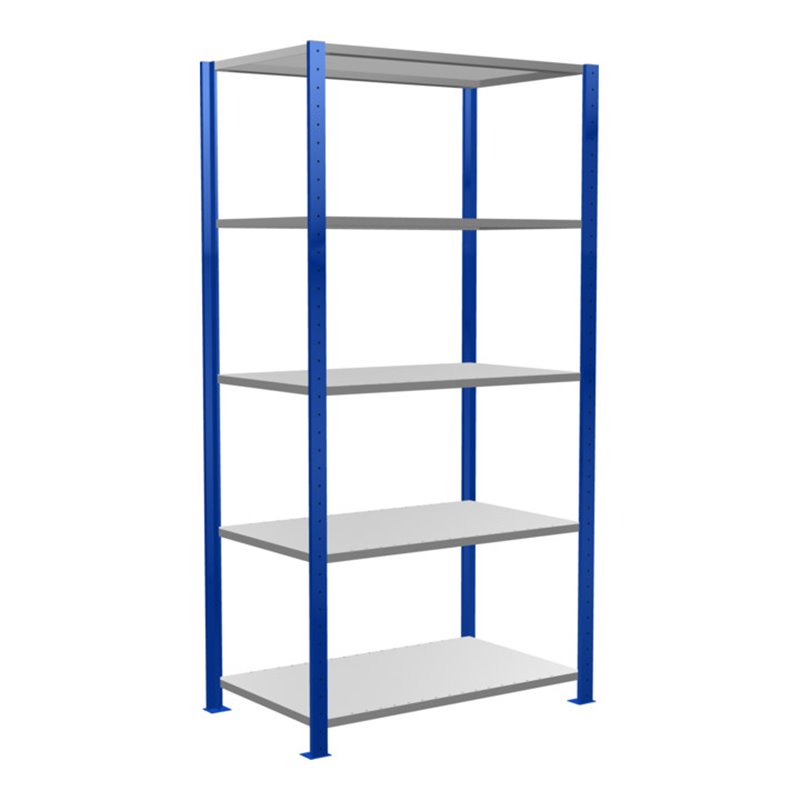 Schulte Grundregal Steckregal MULTIplus85 2000 x 1000 x 600 mm 5 Fachböden Kreuzstrebe RAL 5010 enzianblau