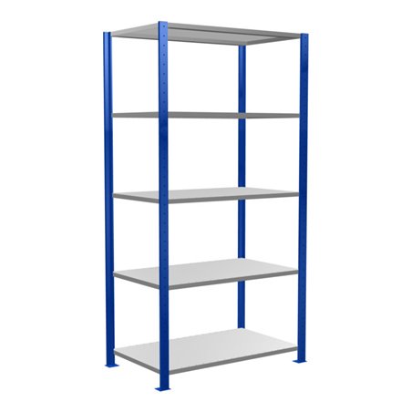 Schulte Grundregal Steckregal MULTIplus85 2000 x 1000 x 600 mm 5 Fachböden Kreuzstrebe RAL 5010 enzianblau