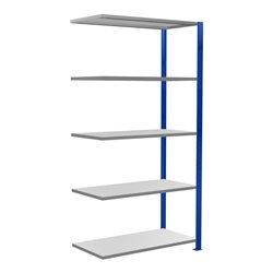 Schulte Anbauregal Steckregal MULTIplus85 2000 x 1000 x 500 mm 5 Fachböden Kreuzstrebe RAL 5010 enzianblau
