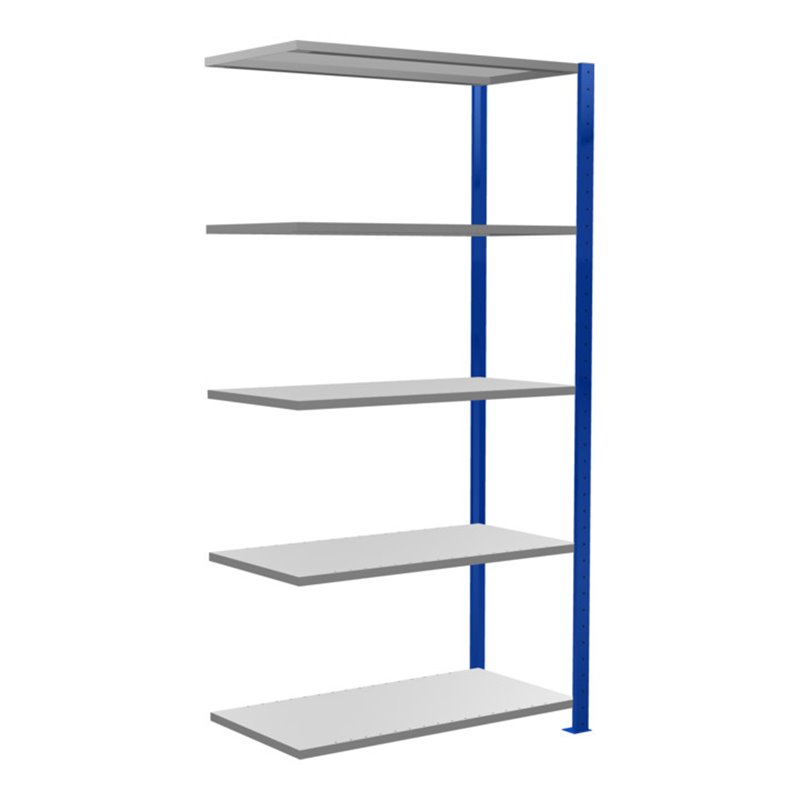 Schulte Anbauregal Steckregal MULTIplus85 2000 x 1000 x 500 mm 5 Fachböden Kreuzstrebe RAL 5010 enzianblau