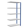 Schulte Anbauregal Steckregal MULTIplus85 2000 x 1000 x 500 mm 5 Fachböden Kreuzstrebe RAL 5010 enzianblau