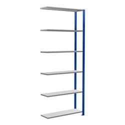 Schulte Anbauregal Steckregal MULTIplus85 2500 x 1000 x 300 mm 6 Fachböden Kreuzstrebe RAL 5010 enzianblau