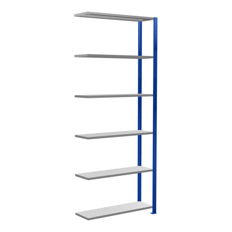 Schulte Anbauregal Steckregal MULTIplus85 2500 x 1000 x 300 mm 6 Fachböden Kreuzstrebe RAL 5010 enzianblau