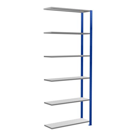 Schulte Anbauregal Steckregal MULTIplus85 2500 x 1000 x 300 mm 6 Fachböden Kreuzstrebe RAL 5010 enzianblau