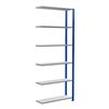 Schulte Anbauregal Steckregal MULTIplus85 2500 x 1000 x 300 mm 6 Fachböden Kreuzstrebe RAL 5010 enzianblau