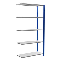 Schulte Anbauregal Steckregal MULTIplus85 2000 x 1000 x 400 mm 5 Fachböden Kreuzstrebe RAL 5010 enzianblau