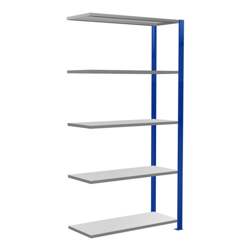 Schulte Anbauregal Steckregal MULTIplus85 2000 x 1000 x 400 mm 5 Fachböden Kreuzstrebe RAL 5010 enzianblau