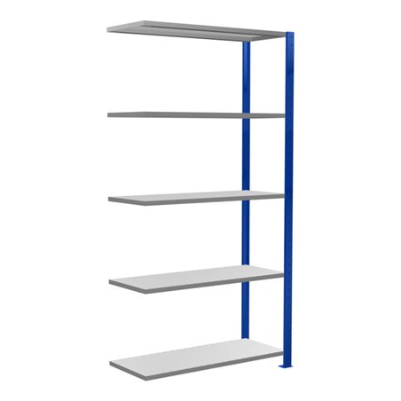 Schulte Anbauregal Steckregal MULTIplus85 2000 x 1000 x 400 mm 5 Fachböden Kreuzstrebe RAL 5010 enzianblau
