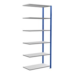 Schulte Anbauregal Steckregal MULTIplus85 2500 x 1000 x 500 mm 6 Fachböden Kreuzstrebe RAL 5010 enzianblau