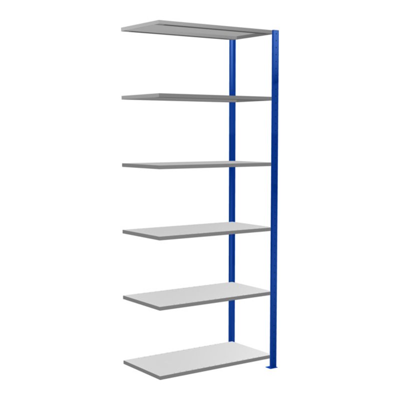 Schulte Anbauregal Steckregal MULTIplus85 2500 x 1000 x 500 mm 6 Fachböden Kreuzstrebe RAL 5010 enzianblau