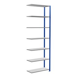 Schulte Anbauregal Steckregal MULTIplus85 3000 x 1000 x 400 mm 7 Fachböden Kreuzstrebe RAL 5010 enzianblau