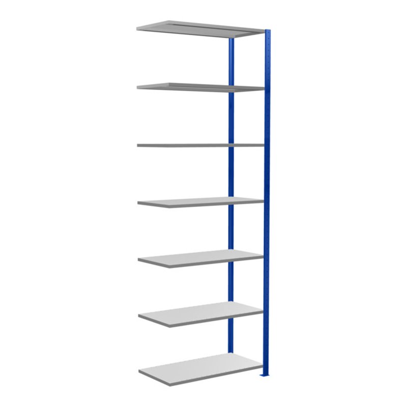 Schulte Anbauregal Steckregal MULTIplus85 3000 x 1000 x 500 mm 7 Fachböden Kreuzstrebe RAL 5010 enzianblau