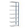 Schulte Anbauregal Steckregal MULTIplus85 3000 x 1000 x 500 mm 7 Fachböden Kreuzstrebe RAL 5010 enzianblau