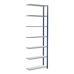 Schulte Anbauregal Steckregal MULTIplus85 3000 x 1000 x 300 mm 7 Fachböden Kreuzstrebe RAL 5010 enzianblau