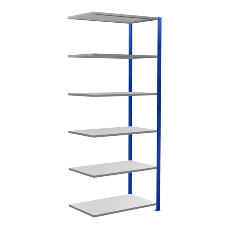 Schulte Anbauregal Steckregal MULTIplus85 2500 x 1000 x 600 mm 6 Fachböden Kreuzstrebe RAL 5010 enzianblau