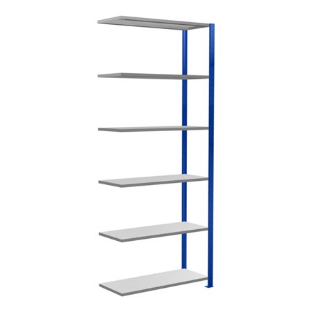 Schulte Anbauregal Steckregal MULTIplus85 2500 x 1000 x 400 mm 6 Fachböden Kreuzstrebe RAL 5010 enzianblau