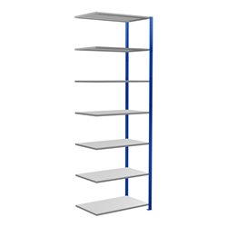 Schulte Anbauregal Steckregal MULTIplus85 3000 x 1000 x 600 mm 7 Fachböden Kreuzstrebe RAL 5010 enzianblau