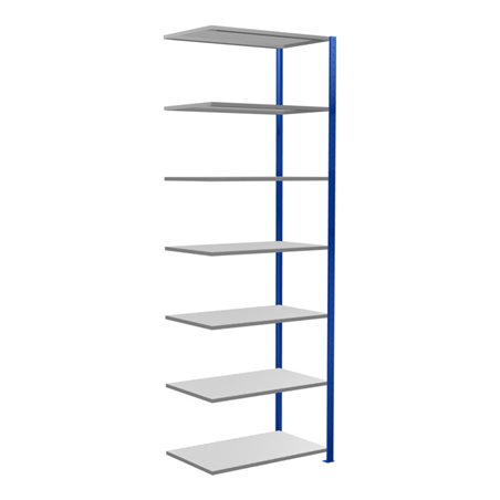 Schulte Anbauregal Steckregal MULTIplus85 3000 x 1000 x 600 mm 7 Fachböden Kreuzstrebe RAL 5010 enzianblau