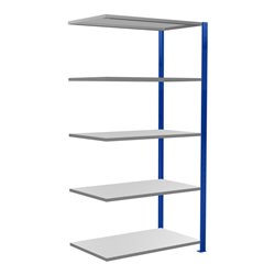 Schulte Anbauregal Steckregal MULTIplus85 2000 x 1000 x 600 mm 5 Fachböden Kreuzstrebe RAL 5010 enzianblau
