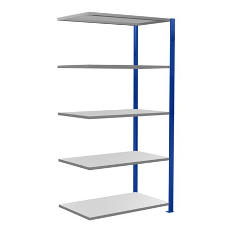 Schulte Anbauregal Steckregal MULTIplus85 2000 x 1000 x 600 mm 5 Fachböden Kreuzstrebe RAL 5010 enzianblau