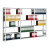Regalwerk Standard Büroregal, Anbaufeld lichtgrau RAL 7035, 7 Stahlfachböden, Fachlast 150 kg, BxTxH 1005x300x2325 mm