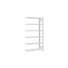Regalwerk Standard Büroregal, Anbaufeld lichtgrau RAL 7035, 6 Stahlfachböden, Fachlast 150 kg, BxTxH 1285x300x2000 mm