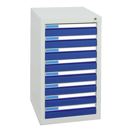 Stumpf Schubladenschrank Serie ESTA, 8 Schubladen enzianblau (8x100mm)