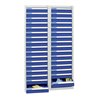 Stumpf Schubladenschrank Serie ESTA, 34 Schubladen enzianblau (34x100mm)