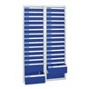 Stumpf Schubladenschrank Serie ESTA, 30 Schubladen enzianblau (26x100, 4x200mm)