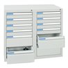 Stumpf Schubladenschrank Serie ESTA, 12 Schubladen lichtgrau (8x100, 4x200mm)