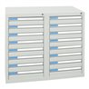 Stumpf Schubladenschrank Serie ESTA, 16 Schubladen lichtgrau (16x100mm)