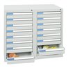 Stumpf Schubladenschrank Serie ESTA, 16 Schubladen lichtgrau (16x100mm)