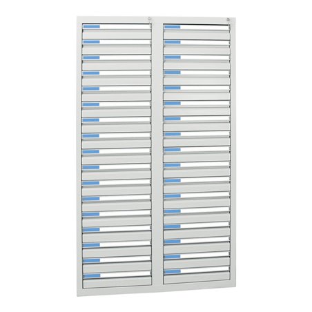 Stumpf Schubladenschrank Serie ESTA, 34 Schubladen lichtgrau (34x100mm)