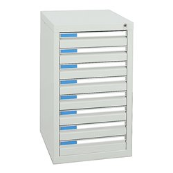 Stumpf Schubladenschrank Serie ESTA, 8 Schubladen lichtgrau (8x100mm)