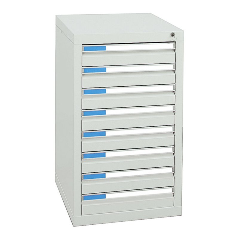Stumpf Schubladenschrank Serie ESTA, 8 Schubladen lichtgrau (8x100mm)