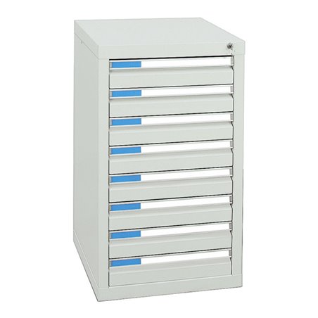Stumpf Schubladenschrank Serie ESTA, 8 Schubladen lichtgrau (8x100mm)