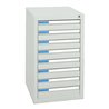 Stumpf Schubladenschrank Serie ESTA, 8 Schubladen lichtgrau (8x100mm)