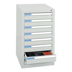 Stumpf Schubladenschrank Serie ESTA, 8 Schubladen lichtgrau (8x100mm)