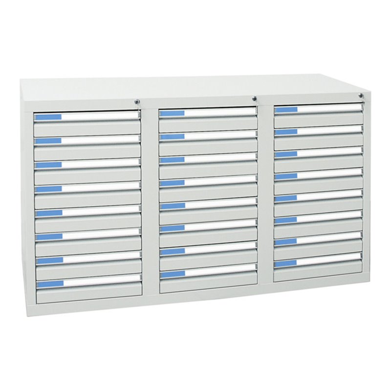 Stumpf Schubladenschrank Serie ESTA, 24 Schubladen lichtgrau (24x100mm)