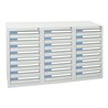 Stumpf Schubladenschrank Serie ESTA, 24 Schubladen lichtgrau (24x100mm)