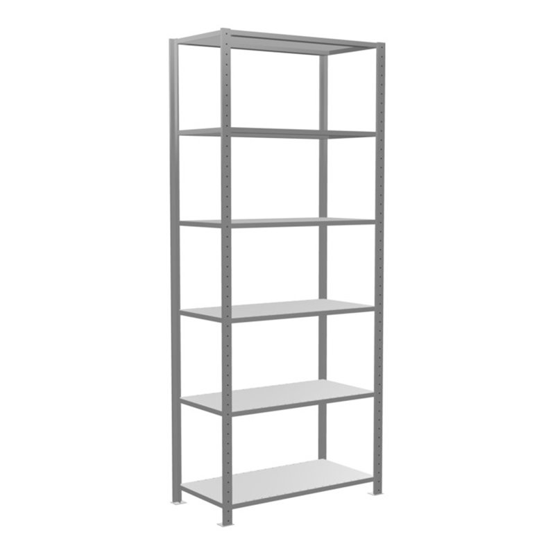 Schulte Grundregal 'Steckregal MULTIplus150', 2500 x 1000 x 500 mm Abmessung, 6 Fachböden, Kreuzstrebe verzinkt