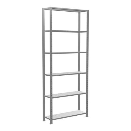 Schulte Grundregal 'Steckregal MULTIplus150', 2500 x 1000 x 300 mm Abmessung, 6 Fachböden, Kreuzstrebe verzinkt