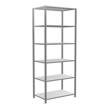 Schulte Grundregal 'Steckregal MULTIplus150', 2500 x 1000 x 600 mm Abmessung, 6 Fachböden, Kreuzstrebe verzinkt