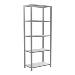 Schulte Grundregal 'Steckregal MULTIplus150', 2000 x 750 x 400 mm Abmessung, 5 Fachböden, Kreuzstrebe verzinkt