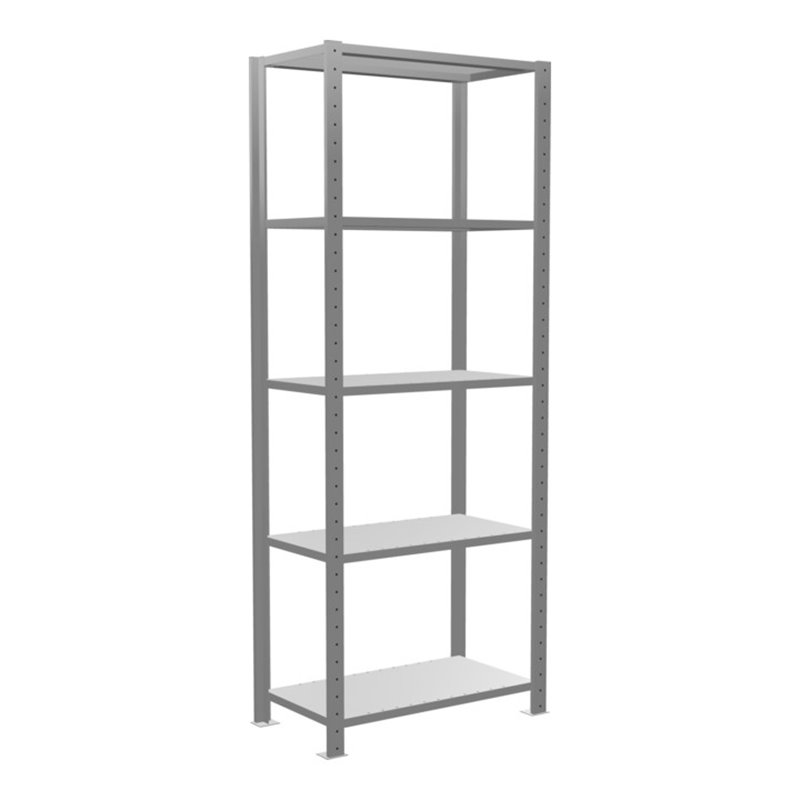 Schulte Grundregal 'Steckregal MULTIplus150', 2000 x 750 x 400 mm Abmessung, 5 Fachböden, Kreuzstrebe verzinkt